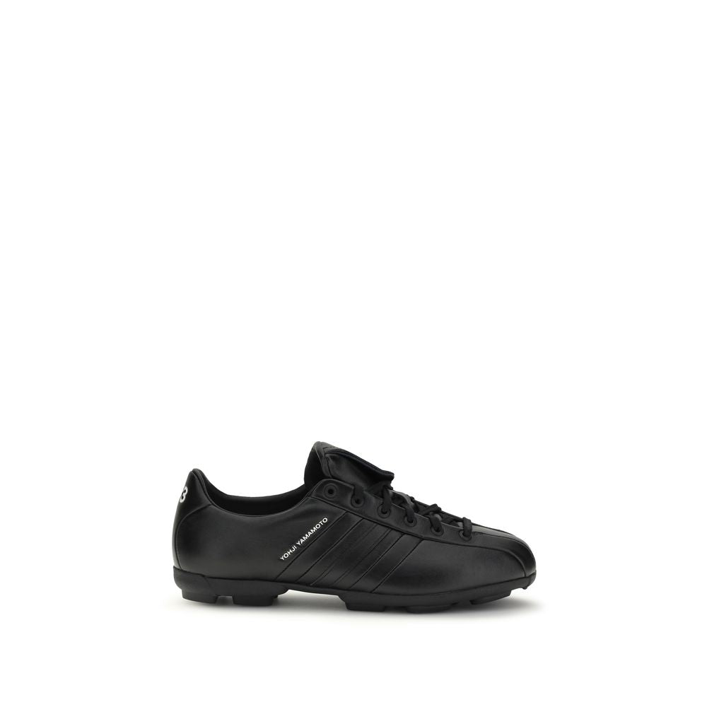 Y-3 Black Calf Leather Bos Taurus Athletic Men's Sneakers