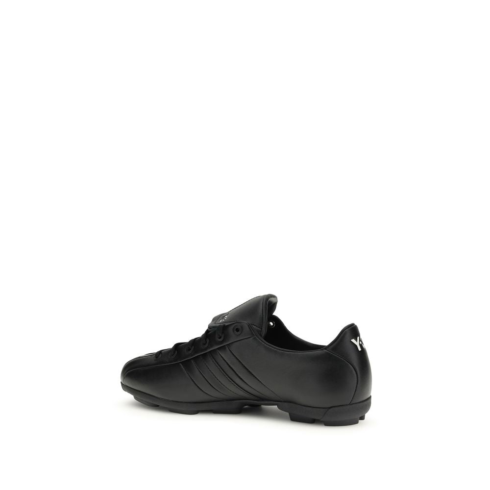 Y-3 Black Calf Leather Bos Taurus Athletic Men's Sneakers