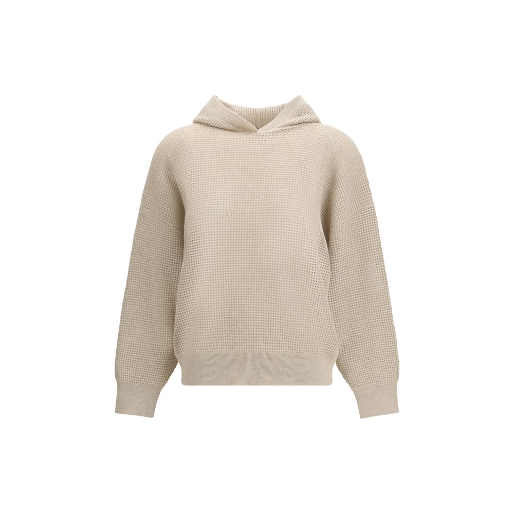 Brunello Cucinelli Beige Cashmere Women's Sweatshirt