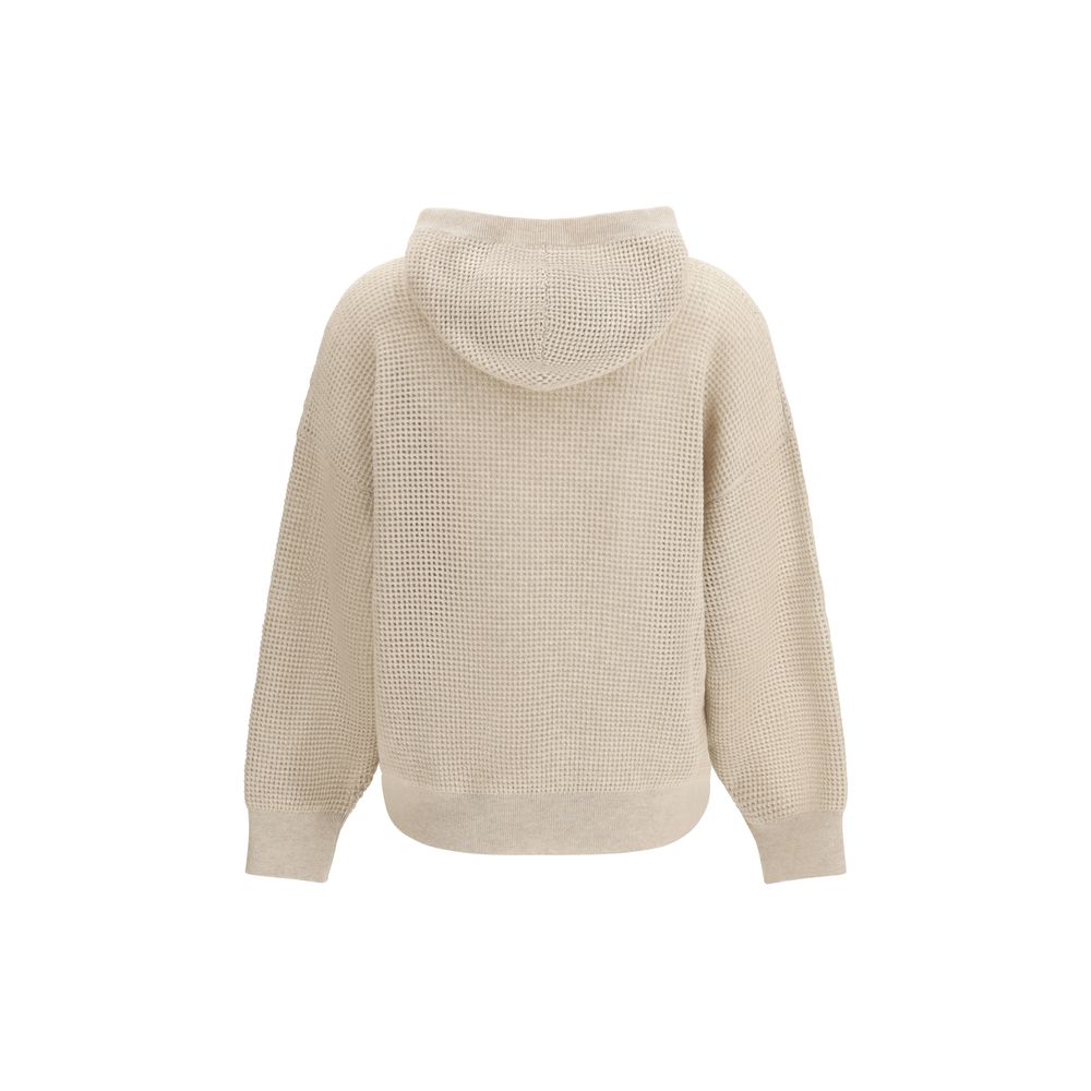 Brunello Cucinelli Beige Cashmere Women's Sweatshirt
