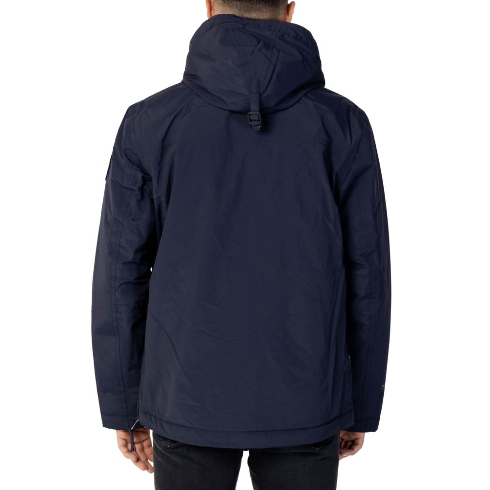Napapijri Blue Polyester Shell Men's Jacket