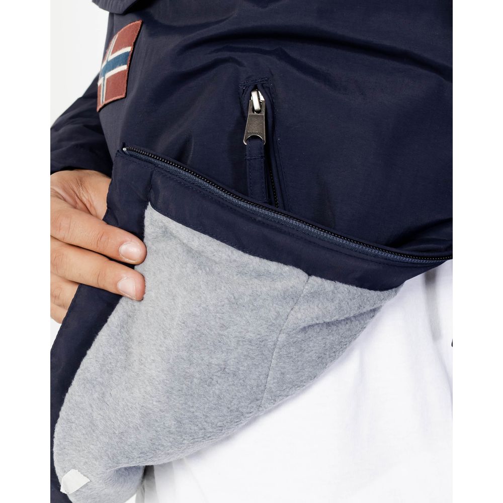 Napapijri Blue Polyester Shell Men's Jacket