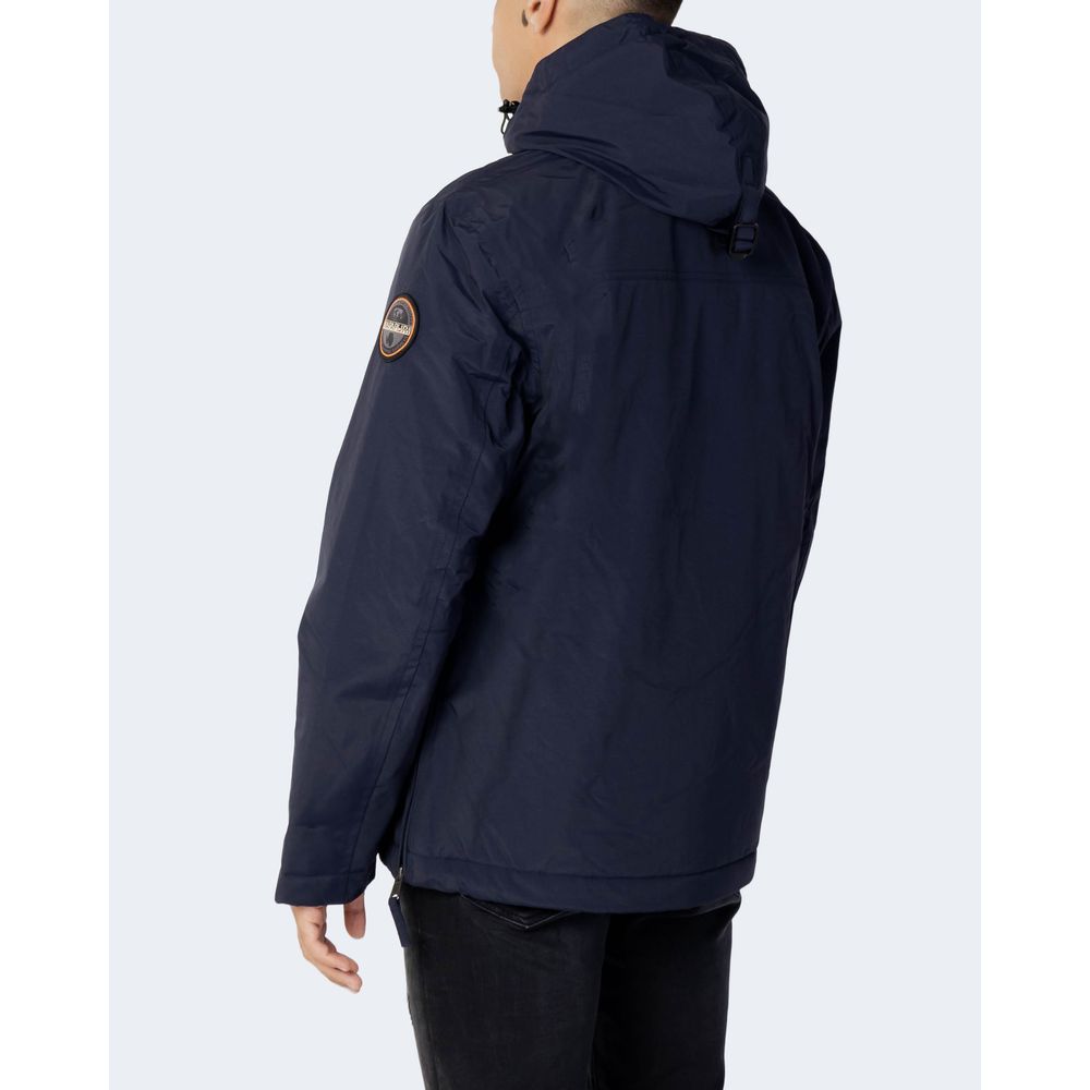 Napapijri Blue Polyester Shell Men's Jacket