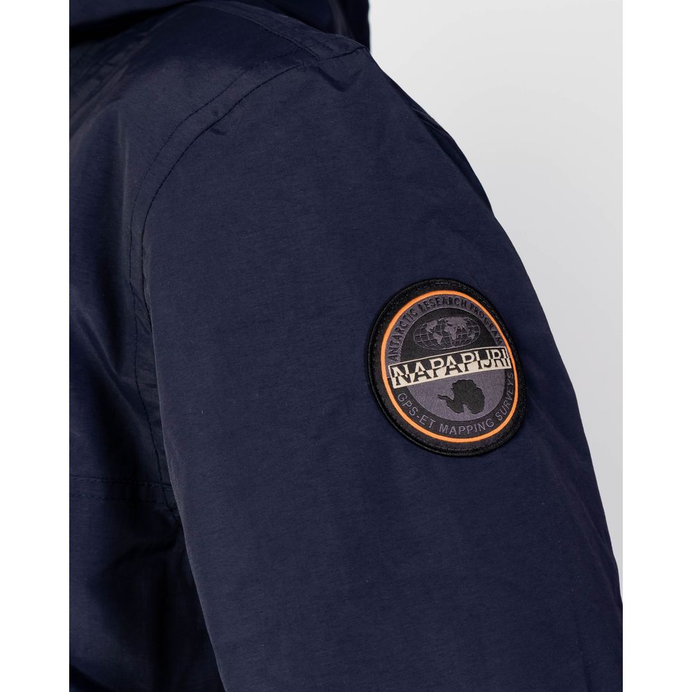 Napapijri Blue Polyester Shell Men's Jacket
