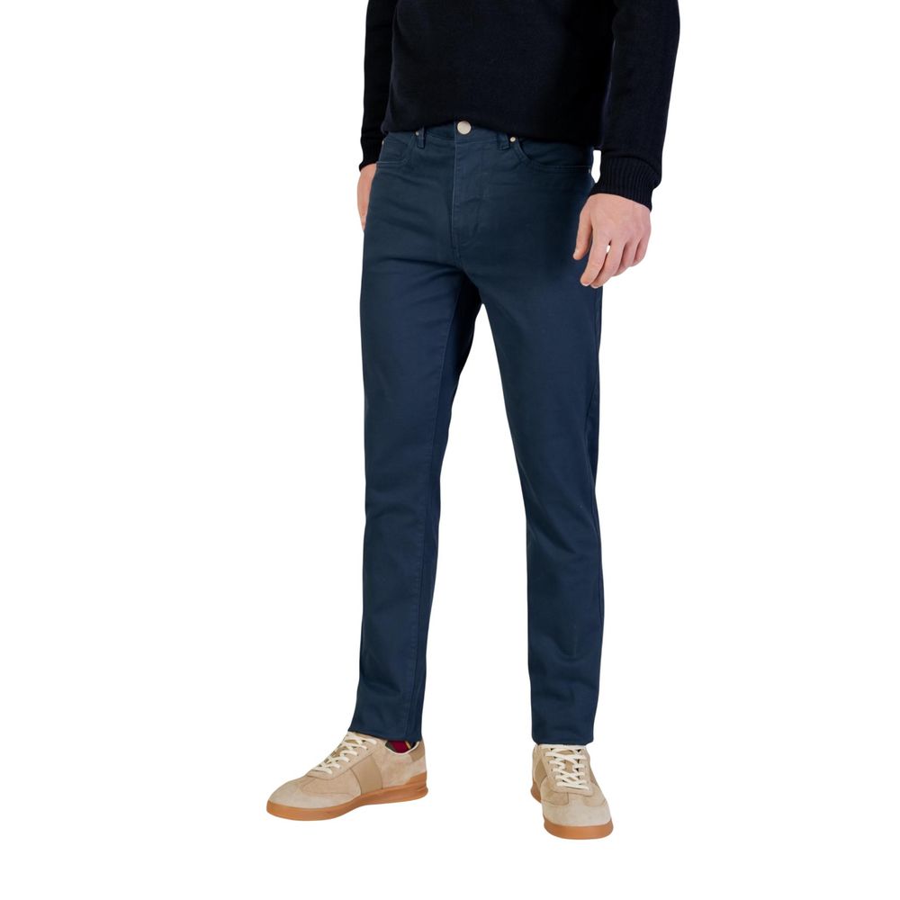 Borghese Blue Cotton Skinny Men's Pants