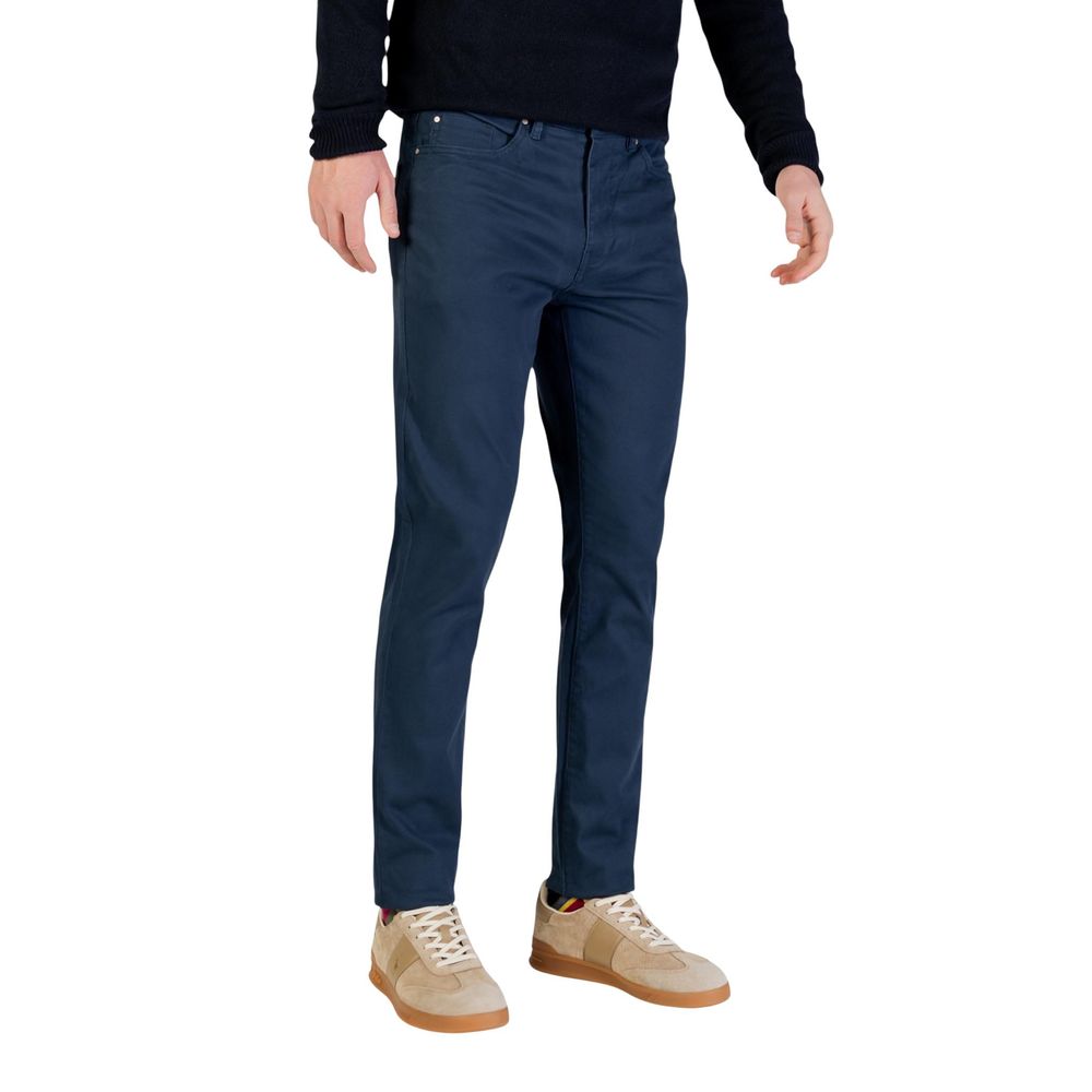 Borghese Blue Cotton Skinny Men's Pants