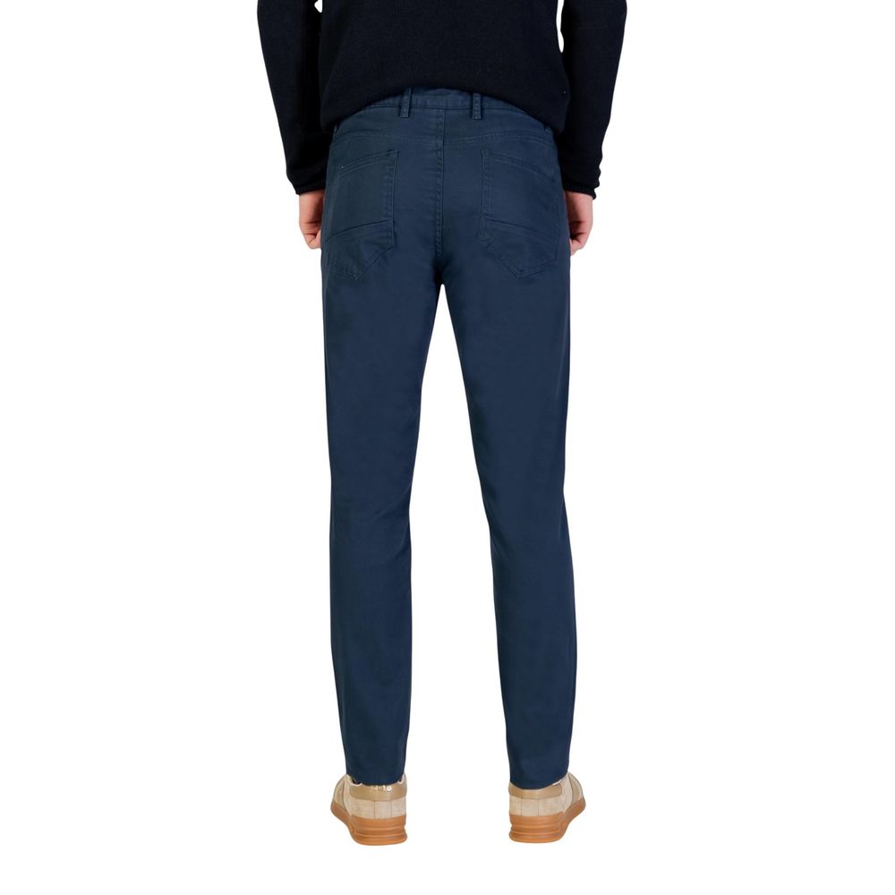 Borghese Blue Cotton Skinny Men's Pants