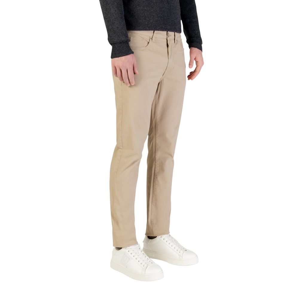 Borghese Beige Cotton Skinny Men's Pants