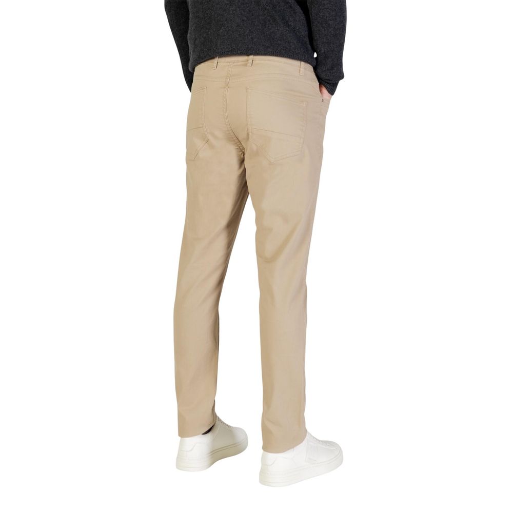 Borghese Beige Cotton Skinny Men's Pants