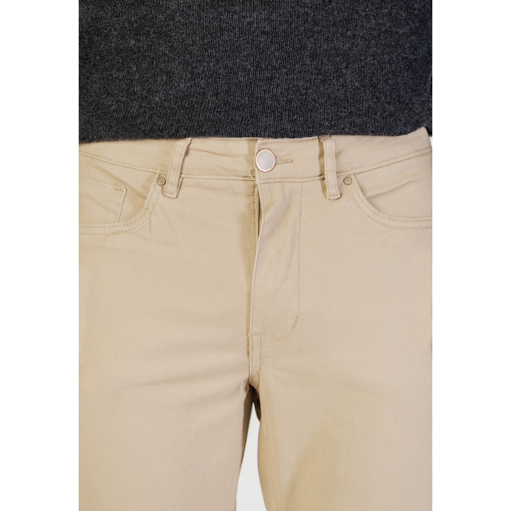 Borghese Beige Cotton Skinny Men's Pants