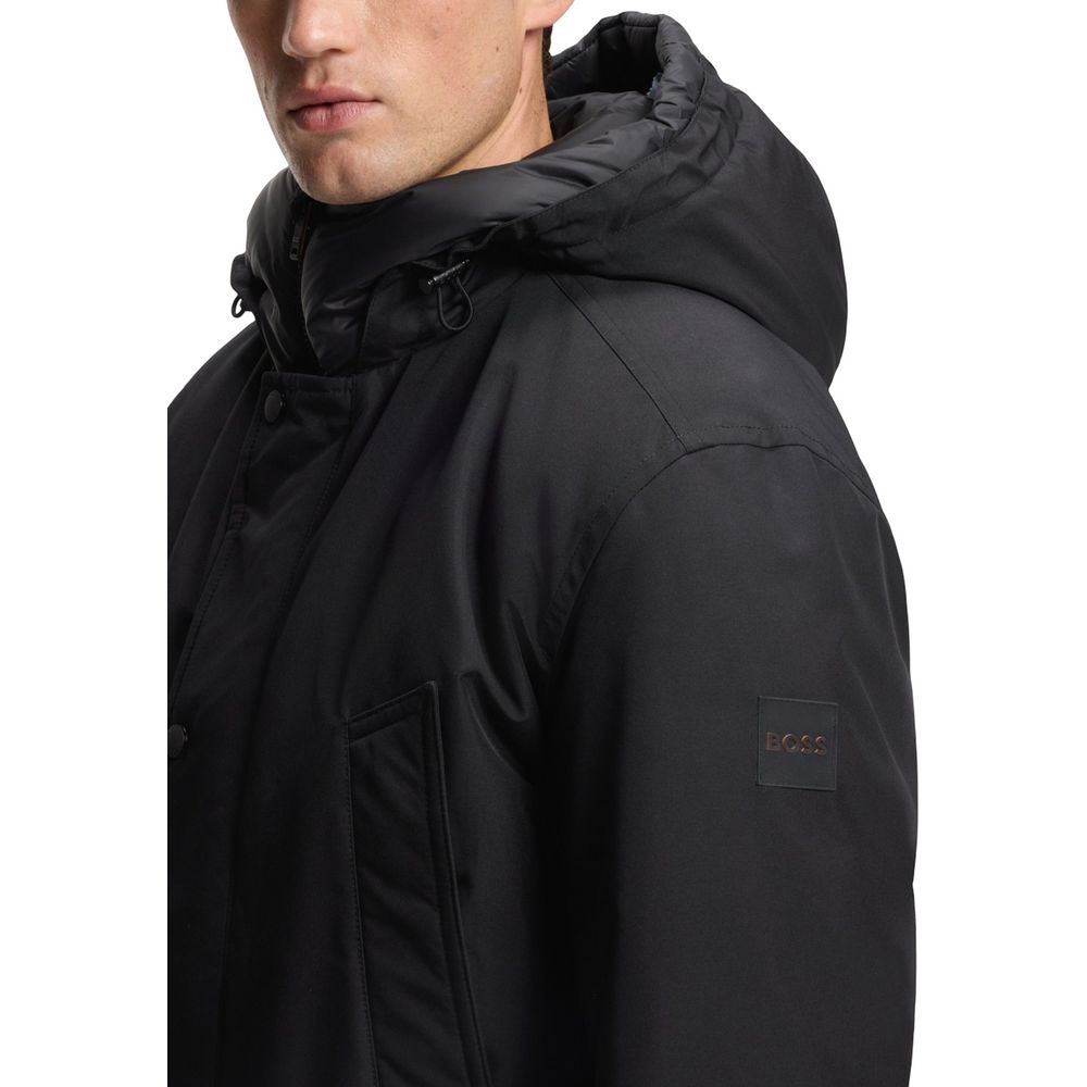 Hugo Boss Black Polyester Full-Length Men's Jacket