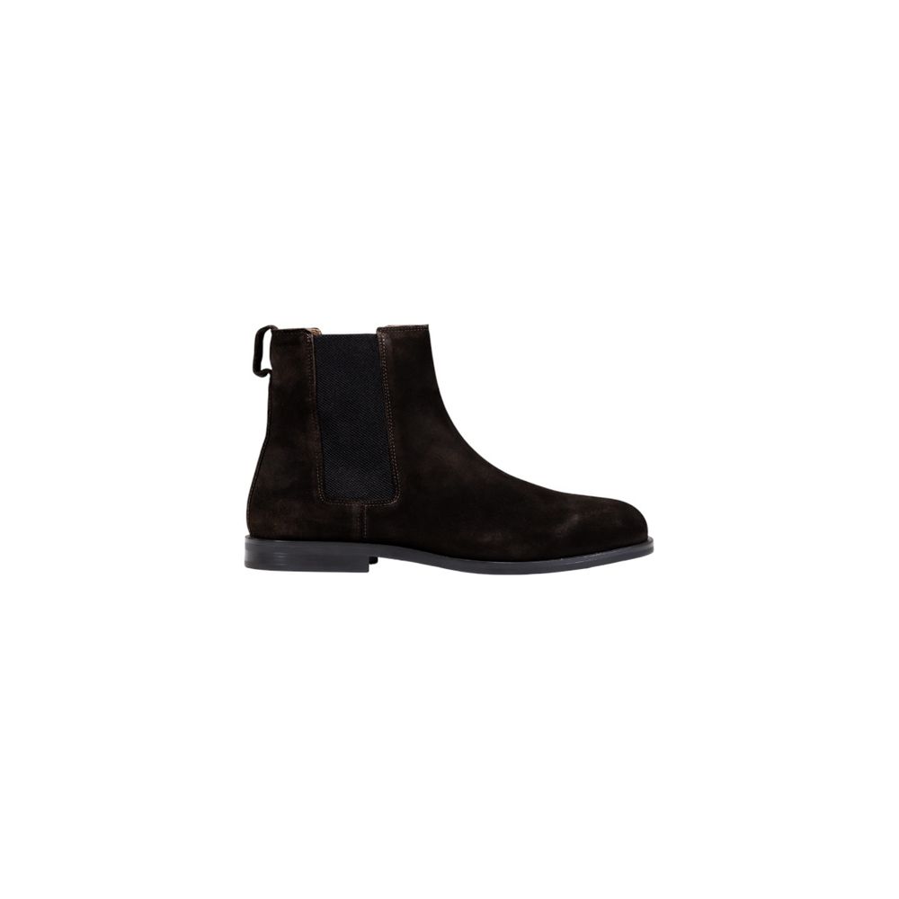 Calvin Klein Brown Suede Leather Chelsea Men's Boots