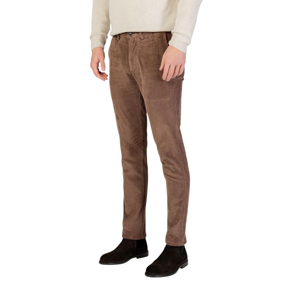 Borghese Brown Cotton Casual Men's Pants