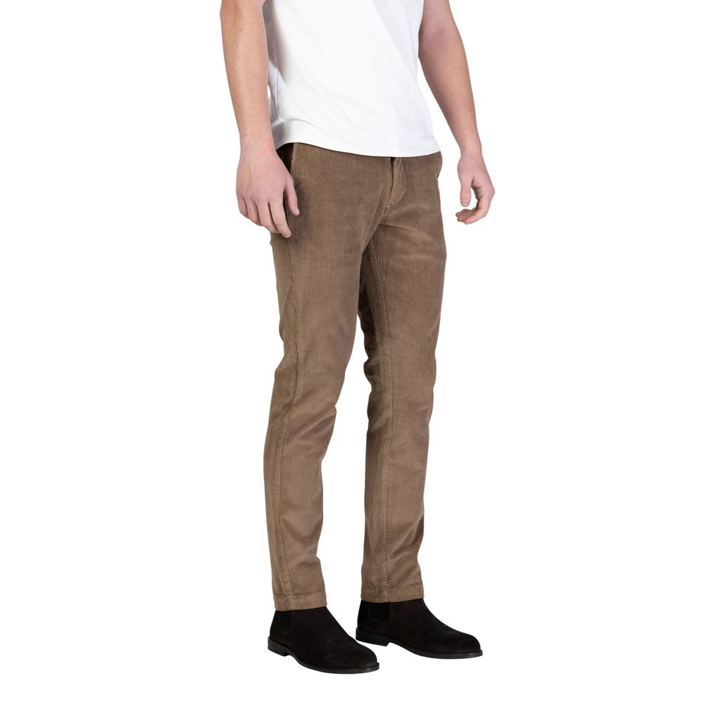 Borghese Brown Cotton Casual Men's Pants