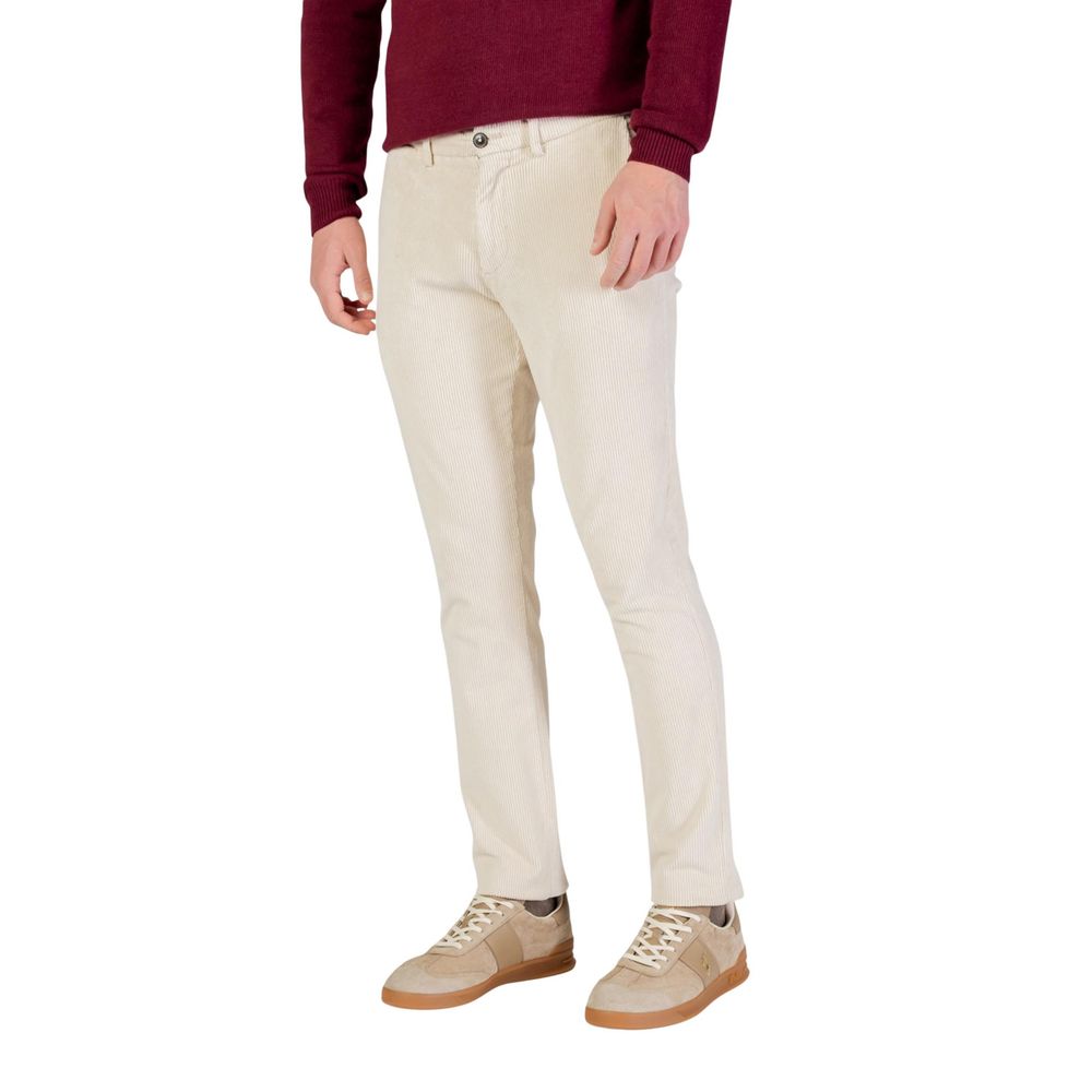 Borghese Beige Cotton Men's Pants
