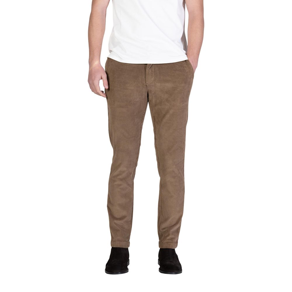 Borghese Brown Cotton Casual Men's Pants