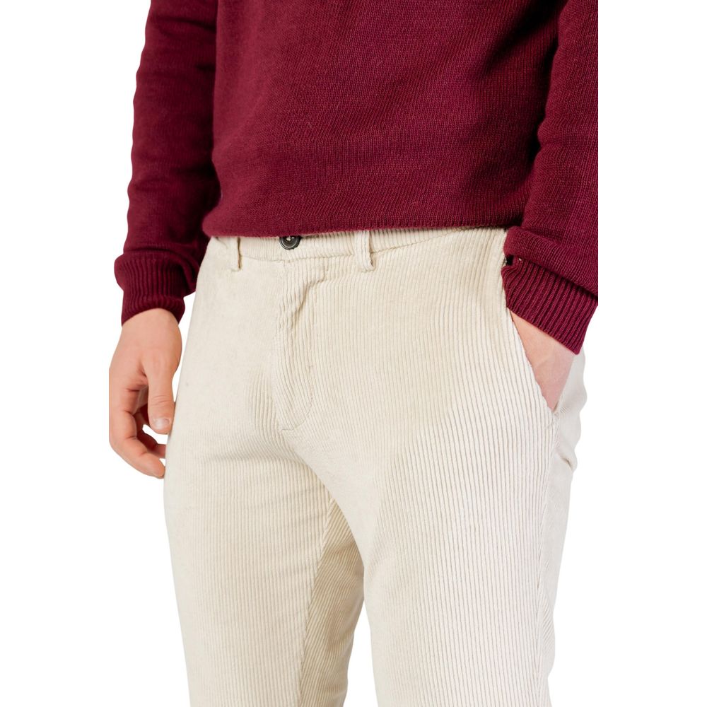 Borghese Beige Cotton Men's Pants