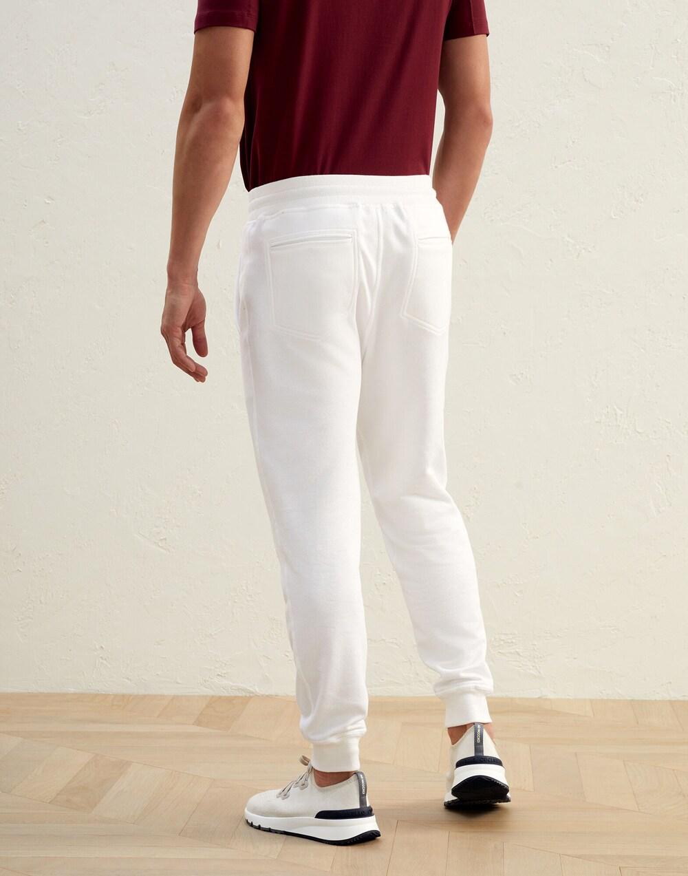 Brunello Cucinelli White Cotton Casual Men's Pants