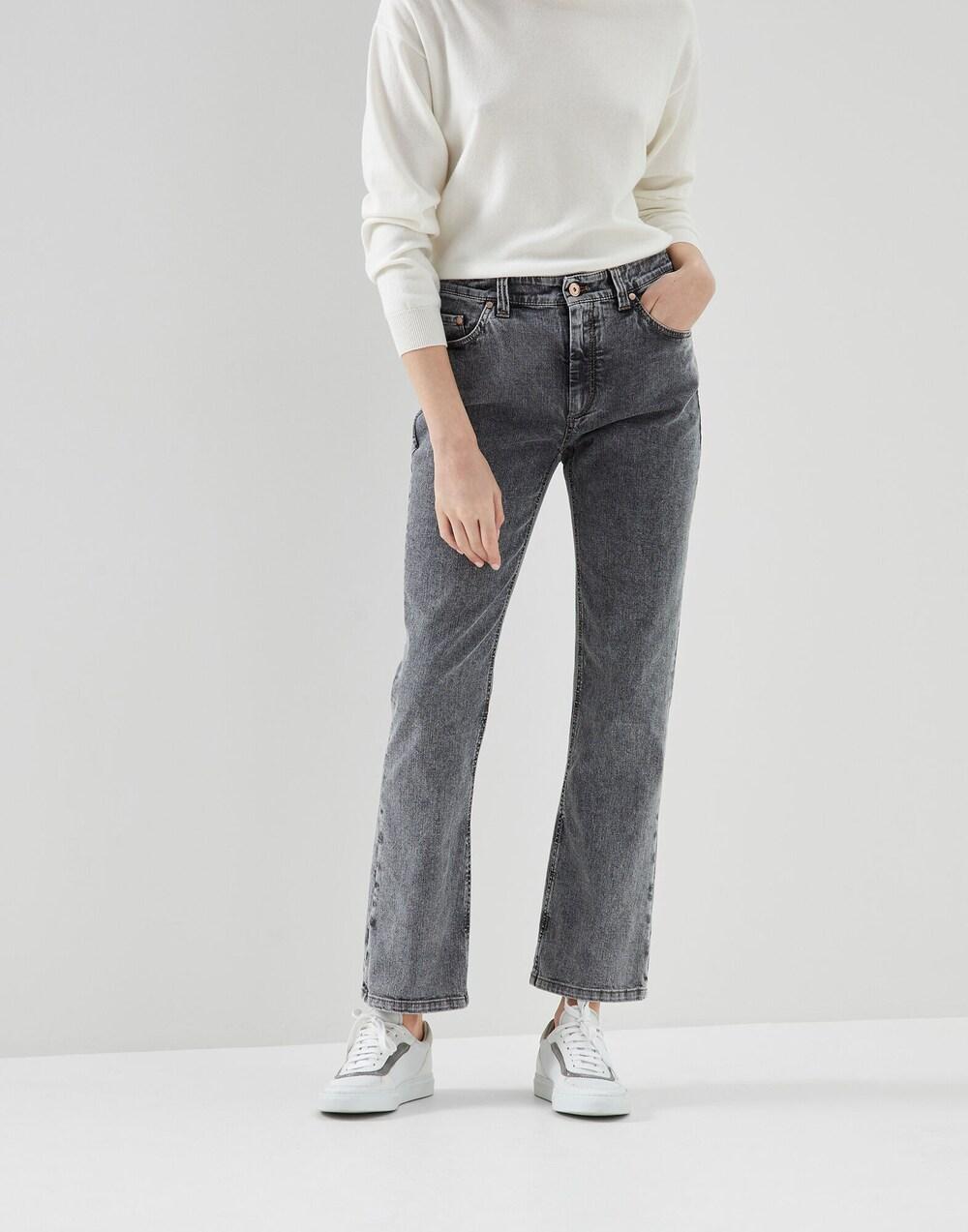 Brunello Cucinelli Multicolor Cotton Straight-Leg Women's Jeans