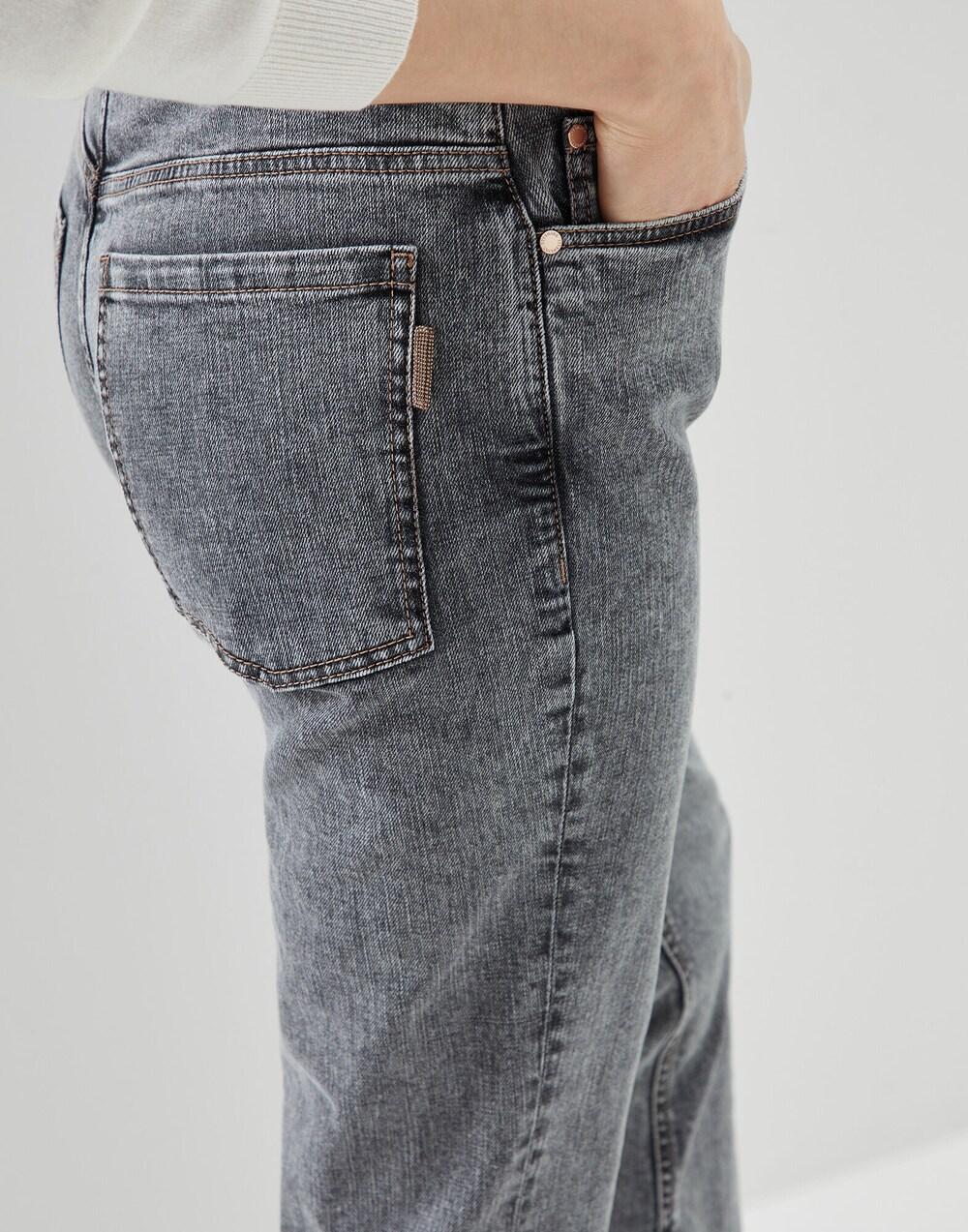 Brunello Cucinelli Multicolor Cotton Straight-Leg Women's Jeans