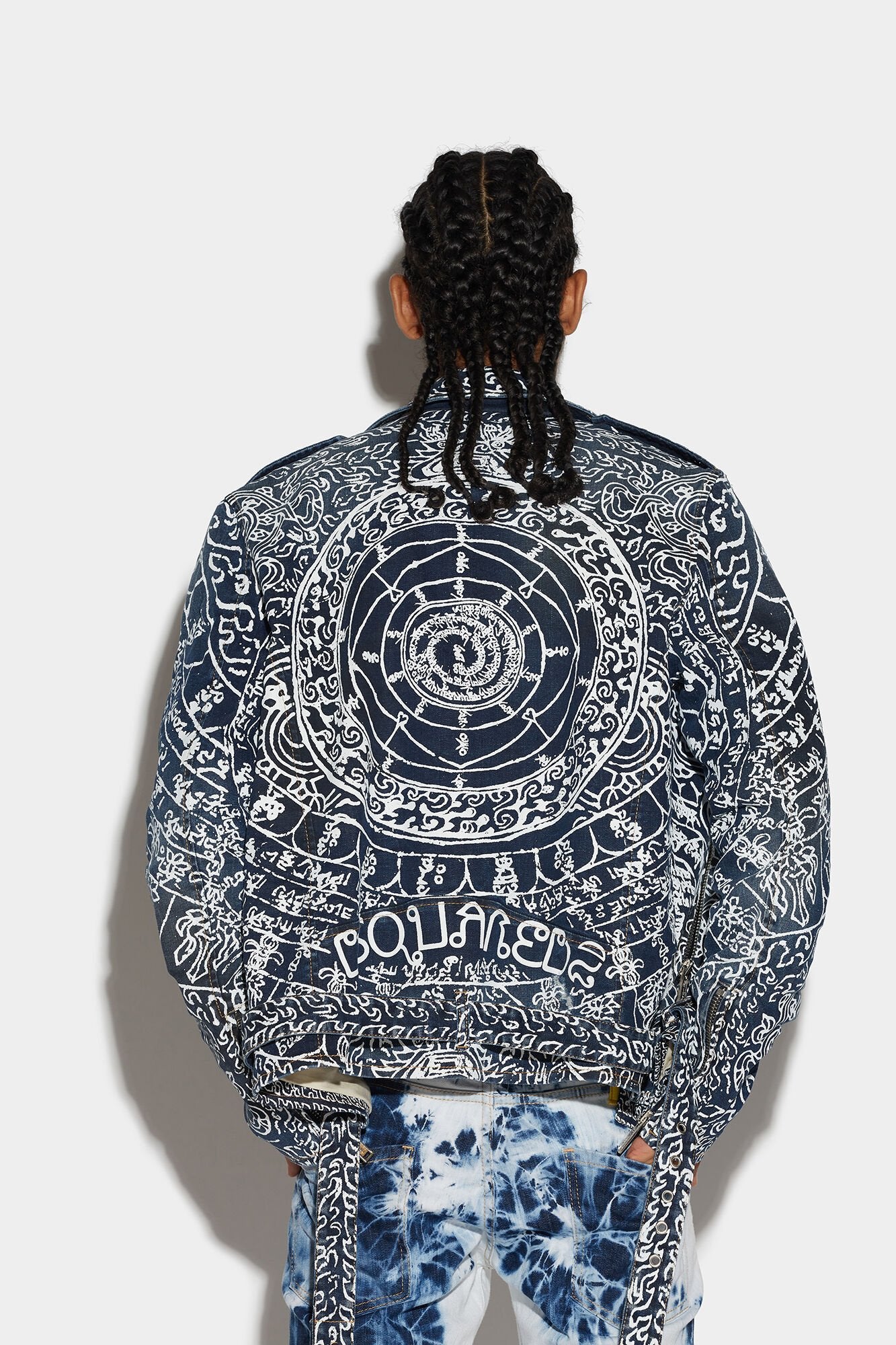 Dsquared² Blue Fibres Biker Women's Jacket