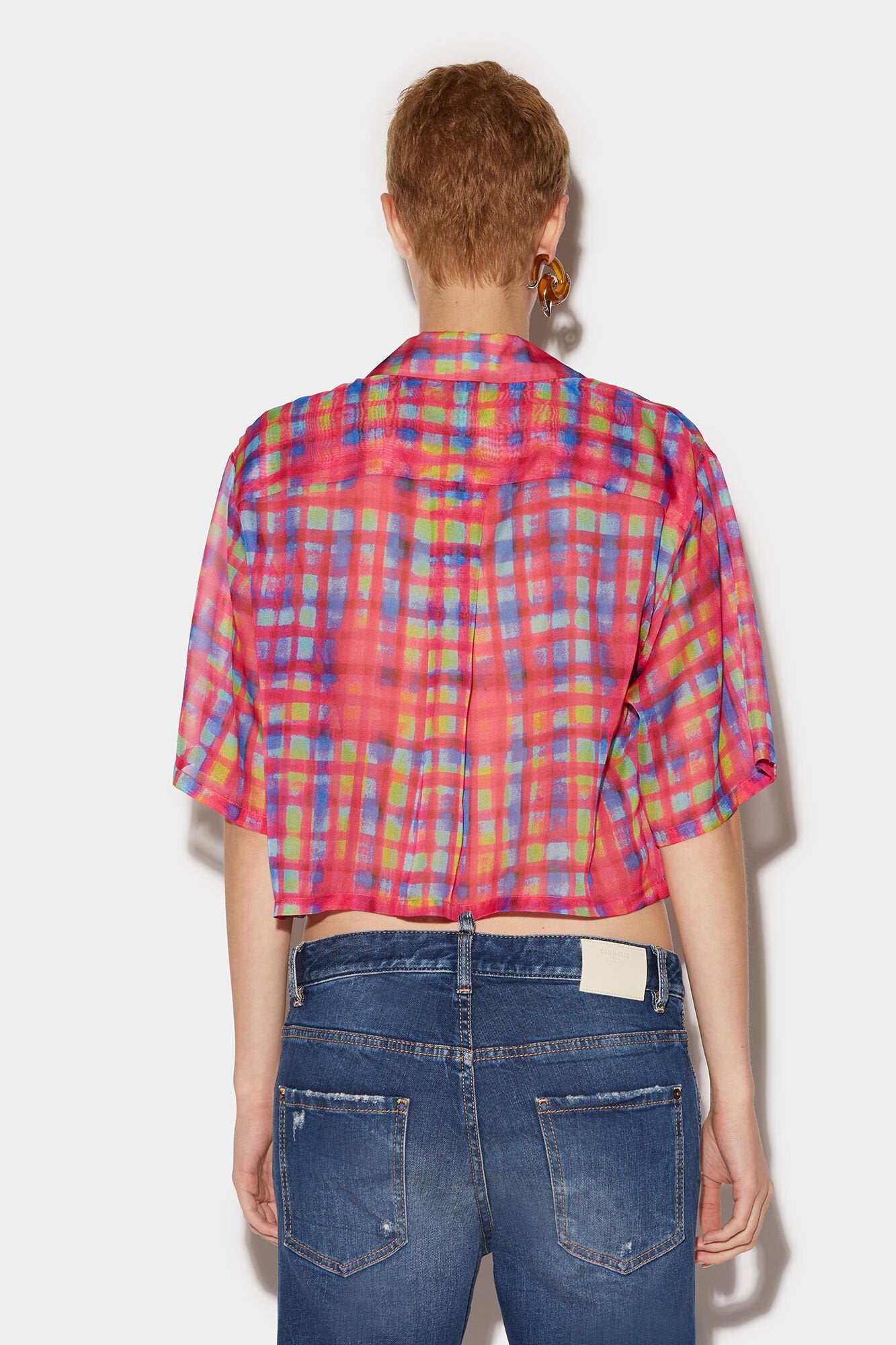 Dsquared² Multicolor Fibres Pattern Women's Shirt