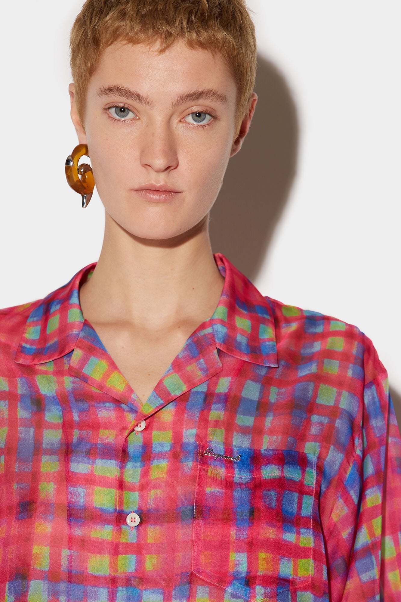 Dsquared² Multicolor Fibres Pattern Women's Shirt
