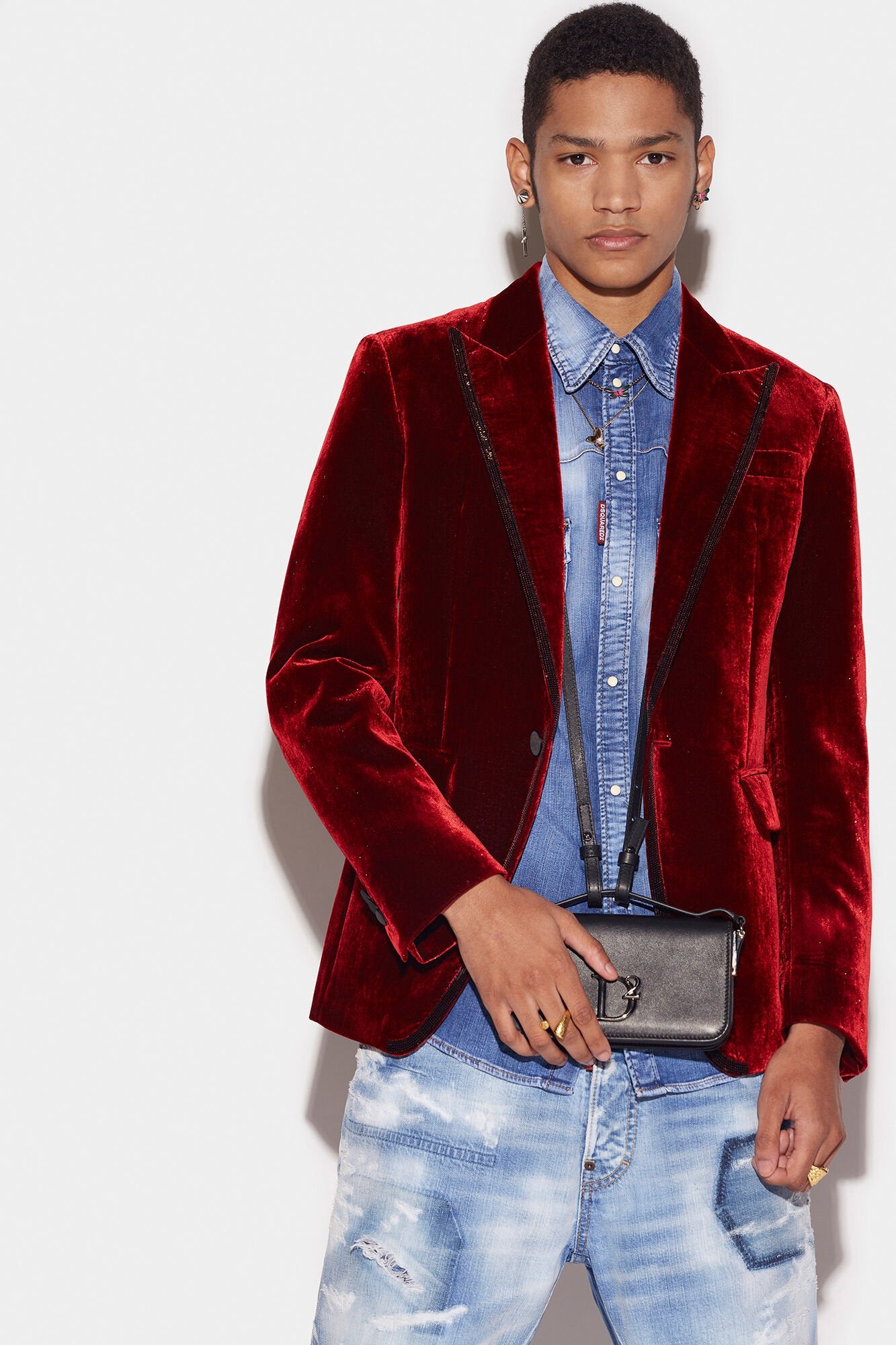 Dsquared² Burgundy Fibres Women's Blazer