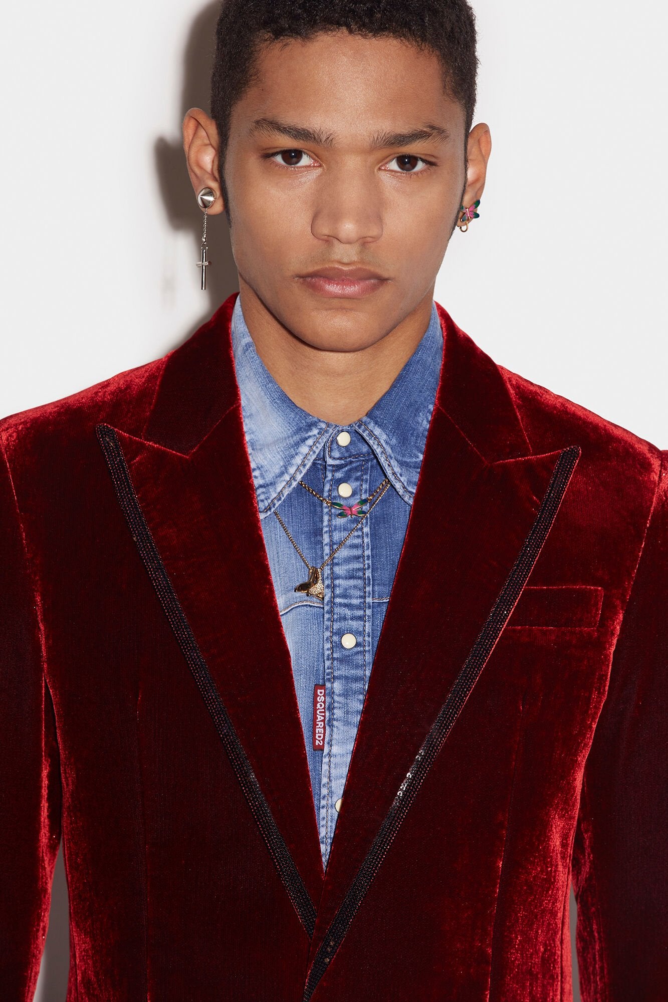 Dsquared² Burgundy Fibres Women's Blazer