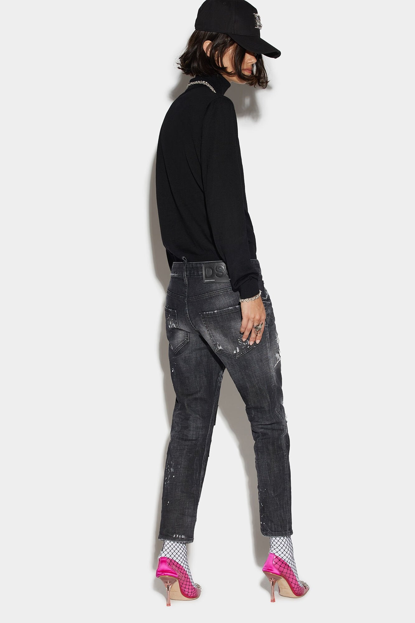 Dsquared² Black Fibres Casual Women's Pants