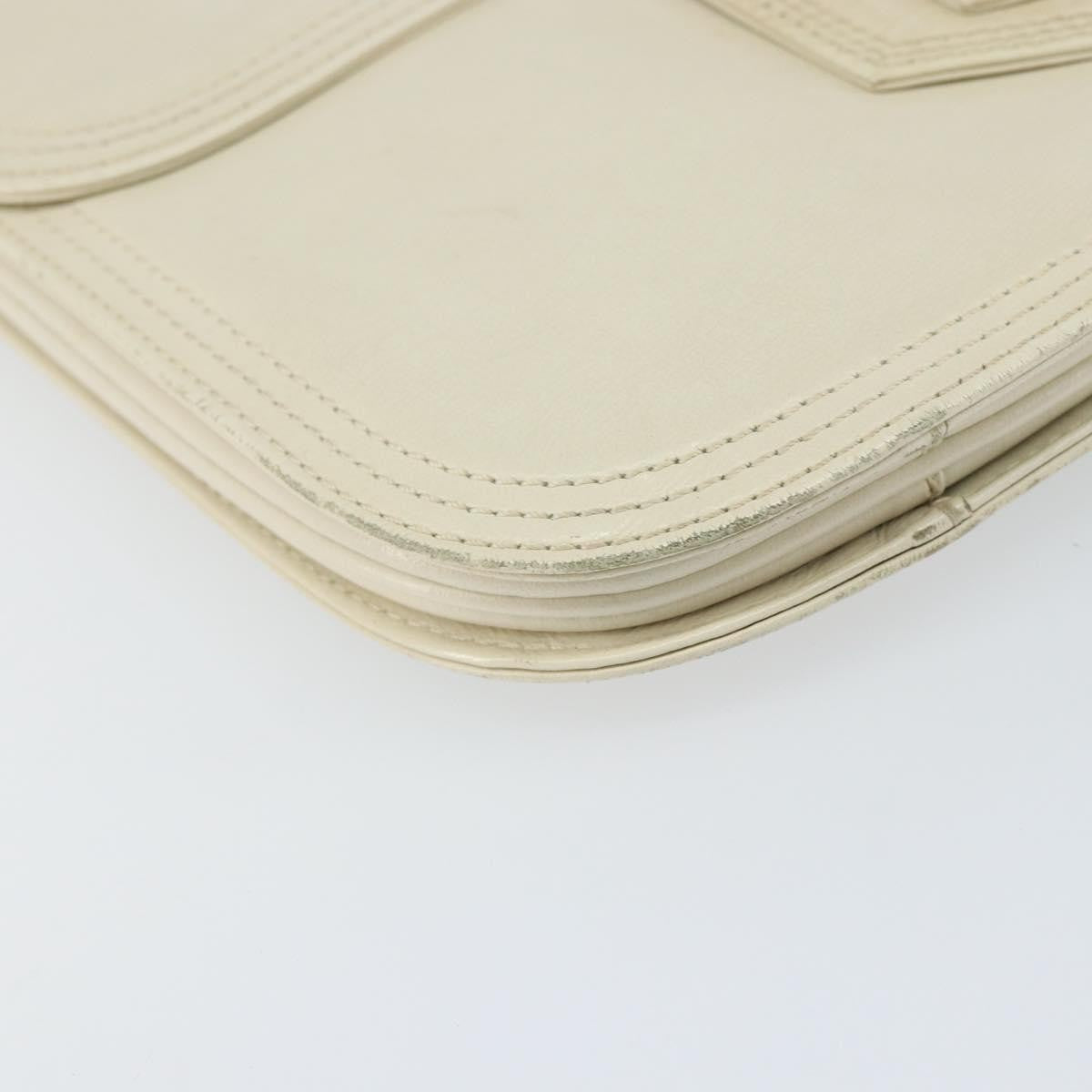 Saint Laurent Vintage Leather White Leather Shoulder Bag Bag (Pre-Owned)