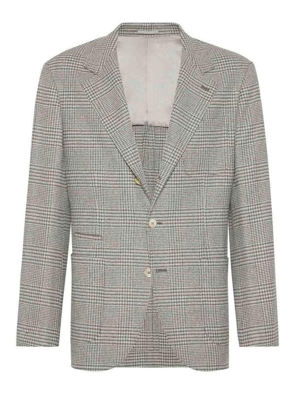 Brunello Cucinelli Army Wool Men's Blazer