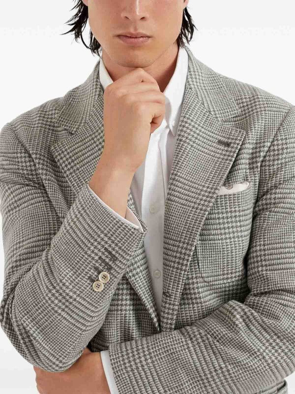 Brunello Cucinelli Army Wool Men's Blazer