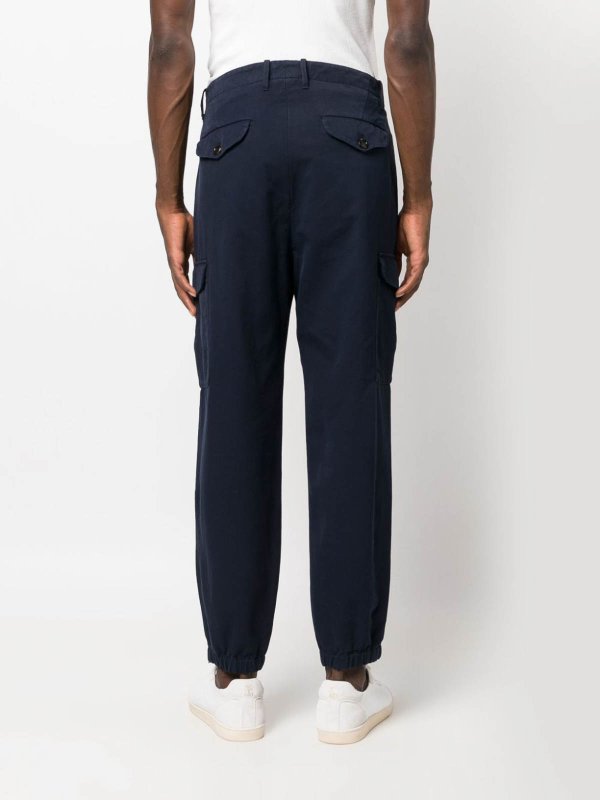 Brunello Cucinelli Blue Cotton Cargo Men's Pants