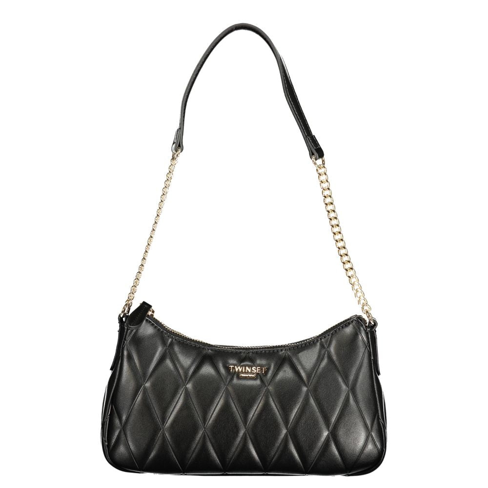 Twinset Black Polyurethane Women Shoulder Women's Bag