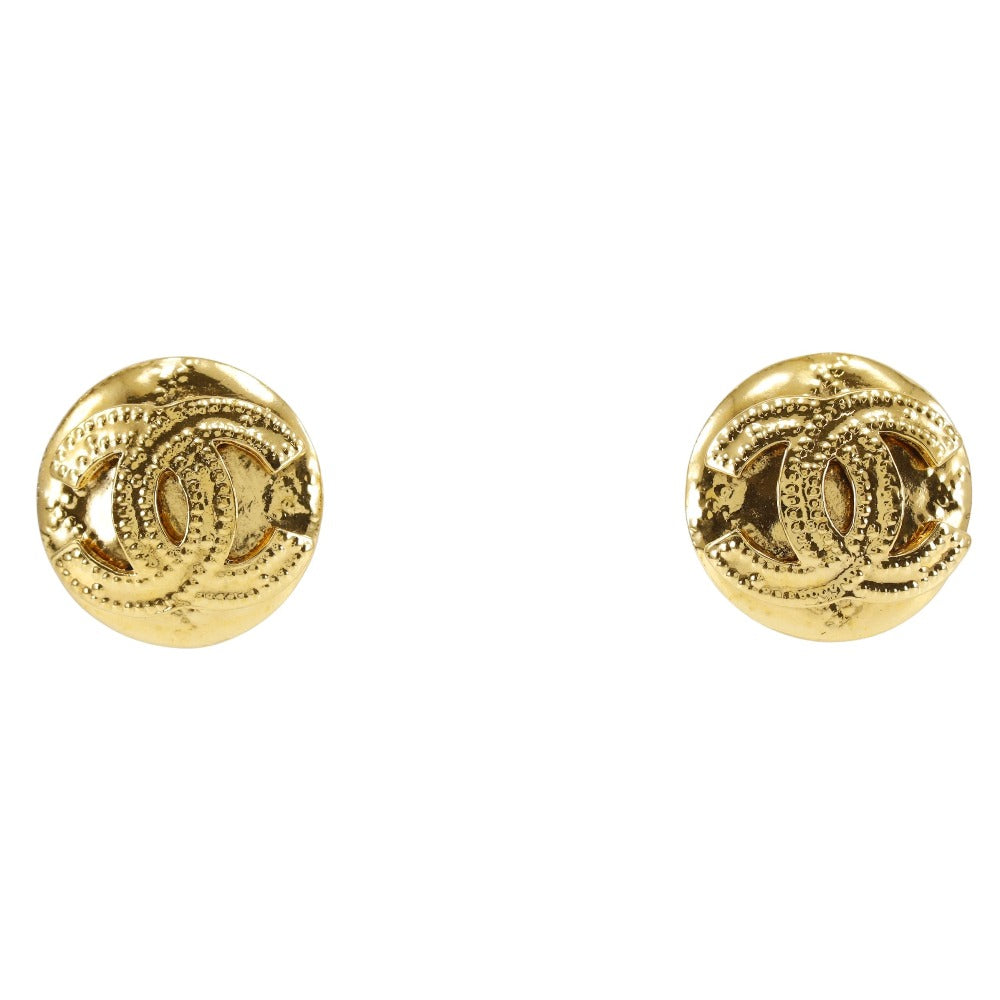 Chanel Cc Gold Gold Plated Earring Jewelry (Pre-Owned)