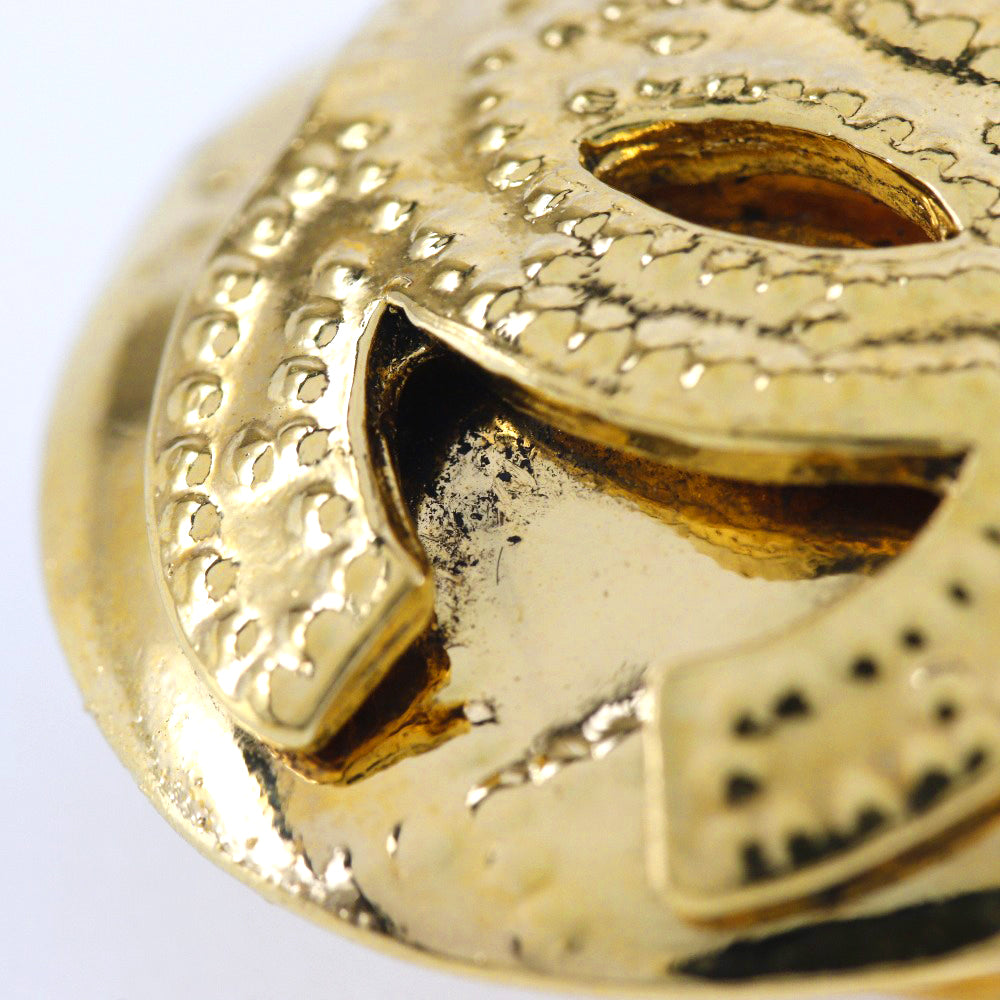 Chanel Cc Gold Gold Plated Earring Jewelry (Pre-Owned)