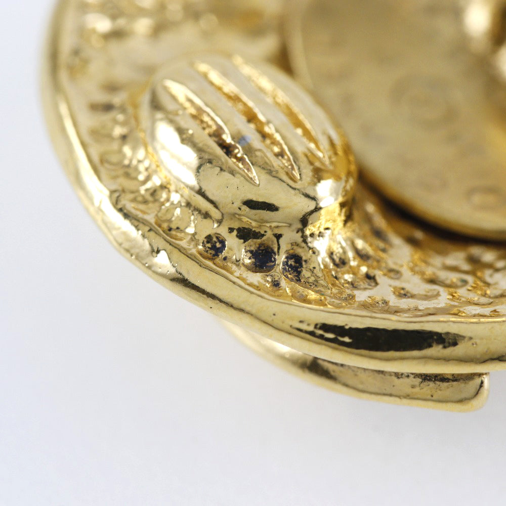 Chanel Cc Gold Gold Plated Earring Jewelry (Pre-Owned)