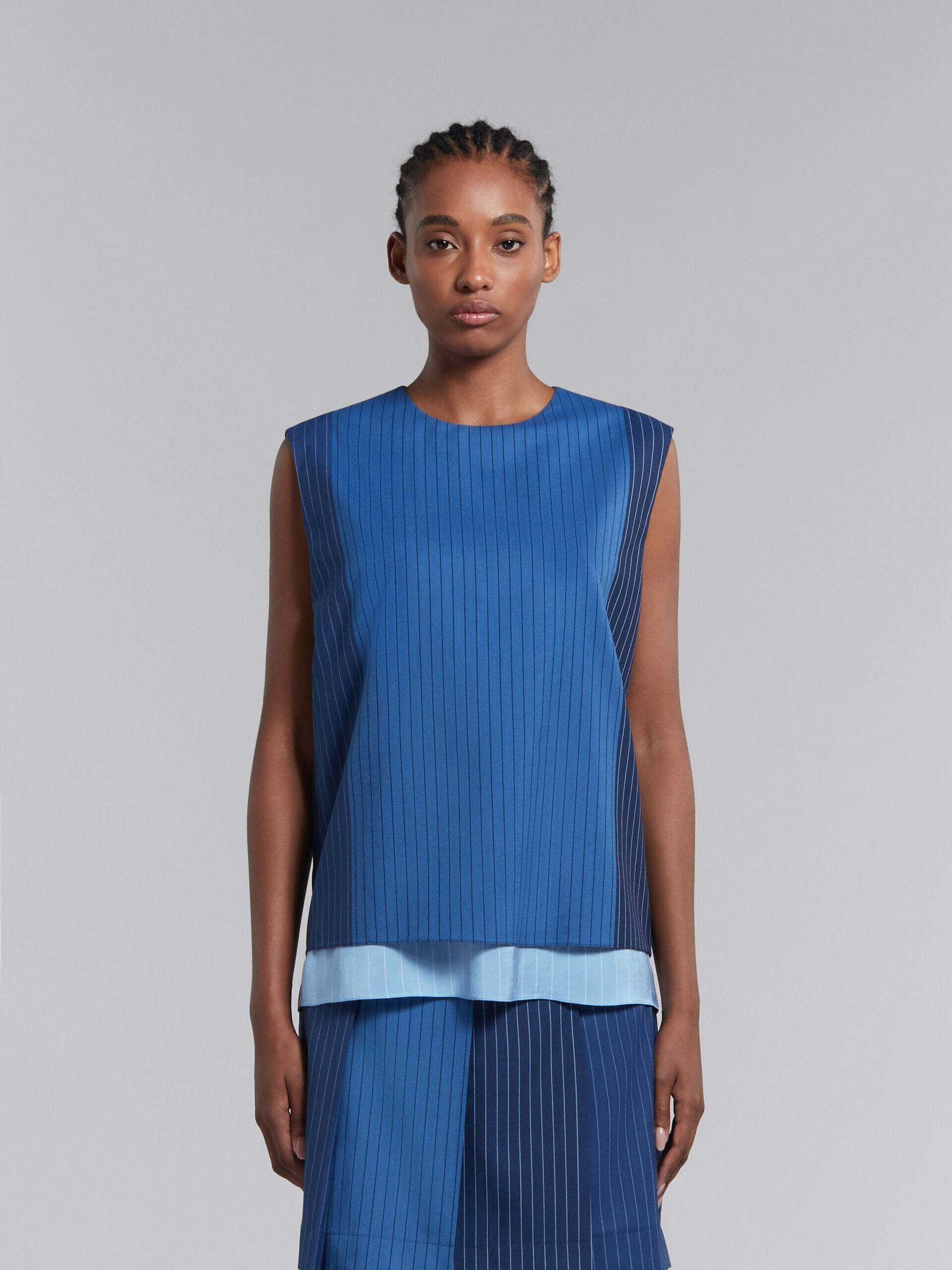 Marni Blue Fibres Pattern Women's Shirt