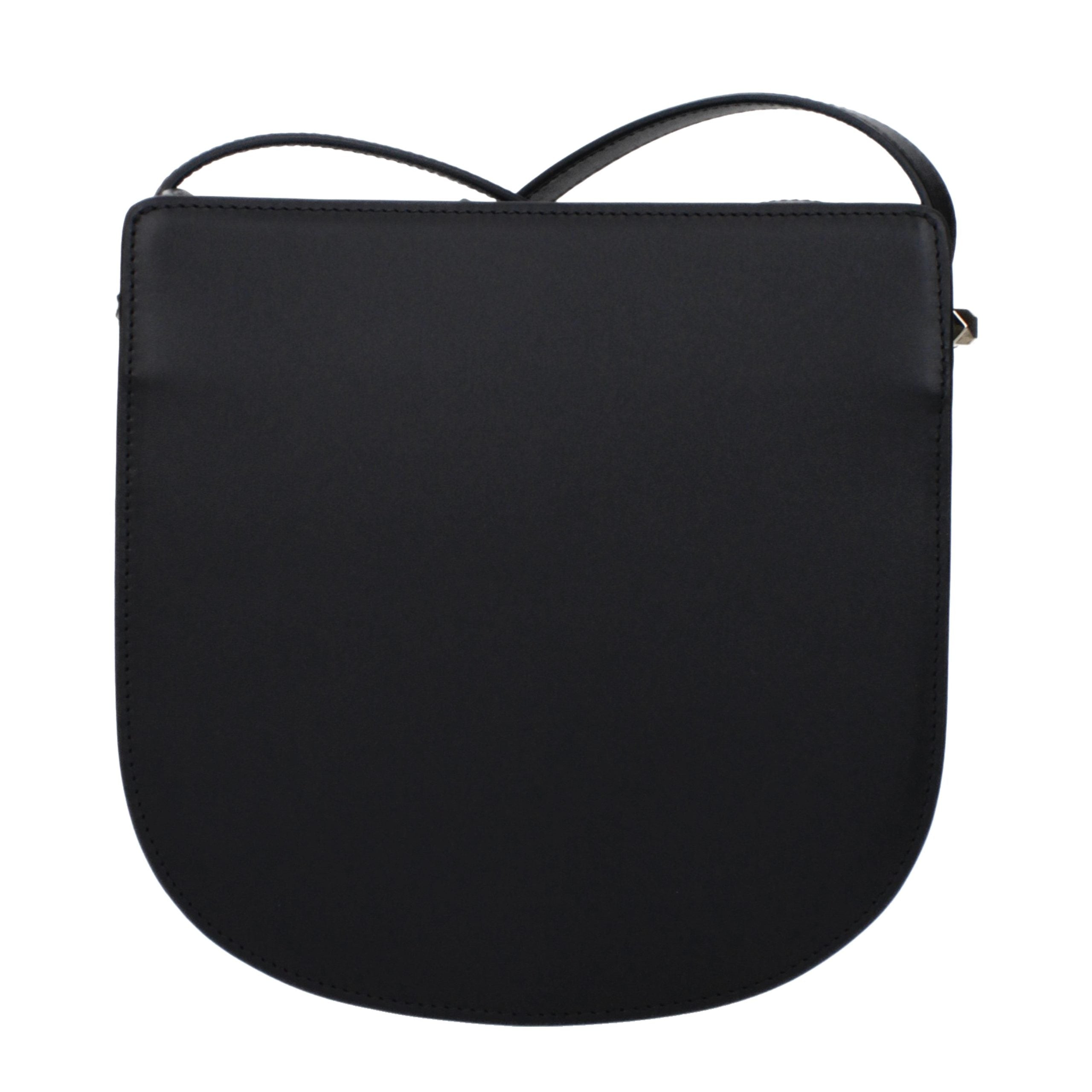 A.P.C. Black Leather Crossbody Women's Bag