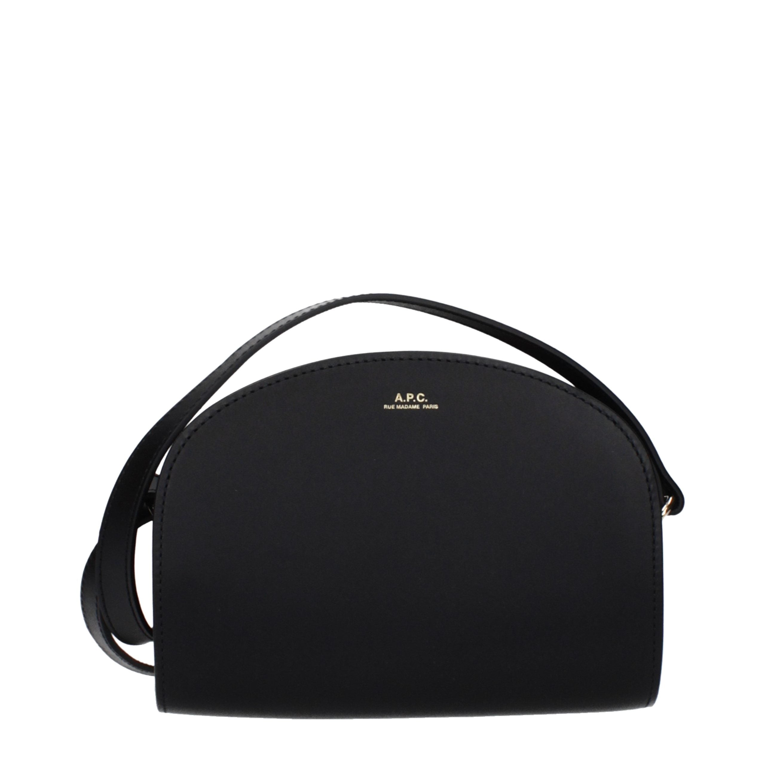 A.P.C. Black Leather Crossbody Women's Bag