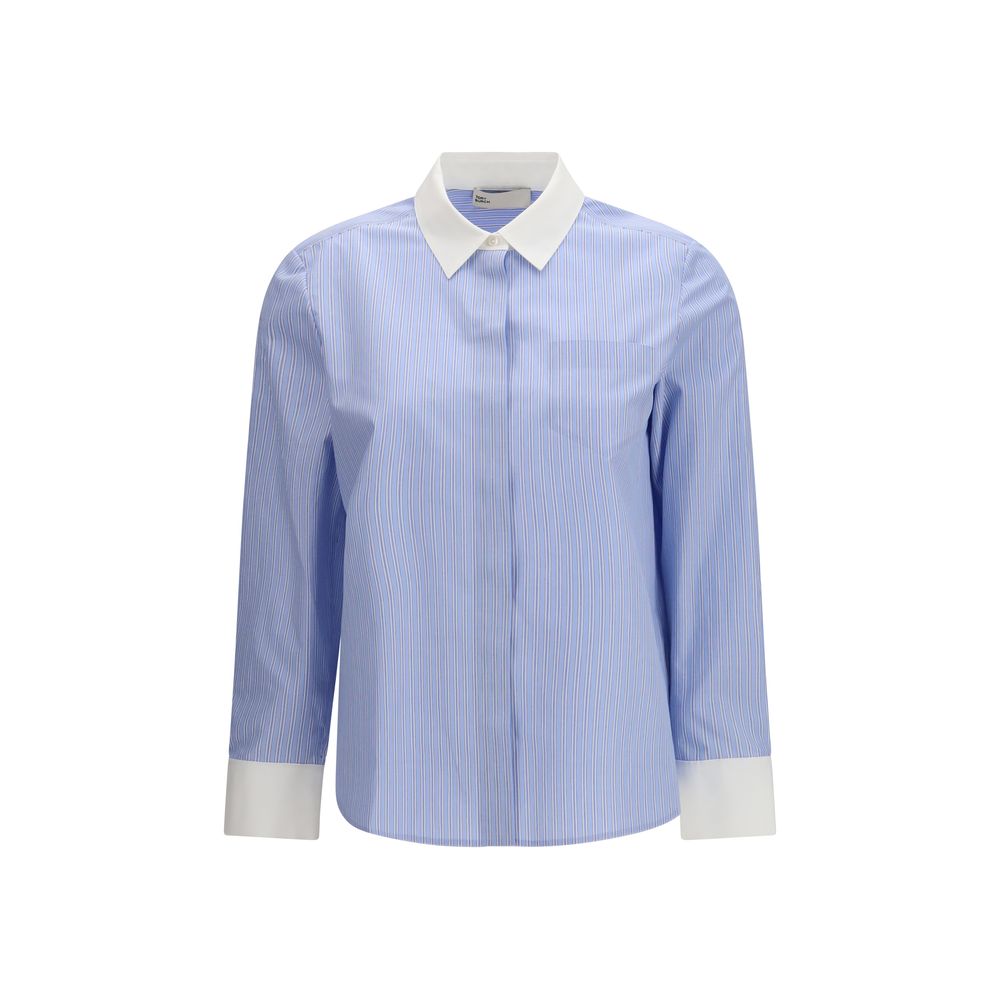 Tory Burch Blue Cotton Pattern Women's Shirt