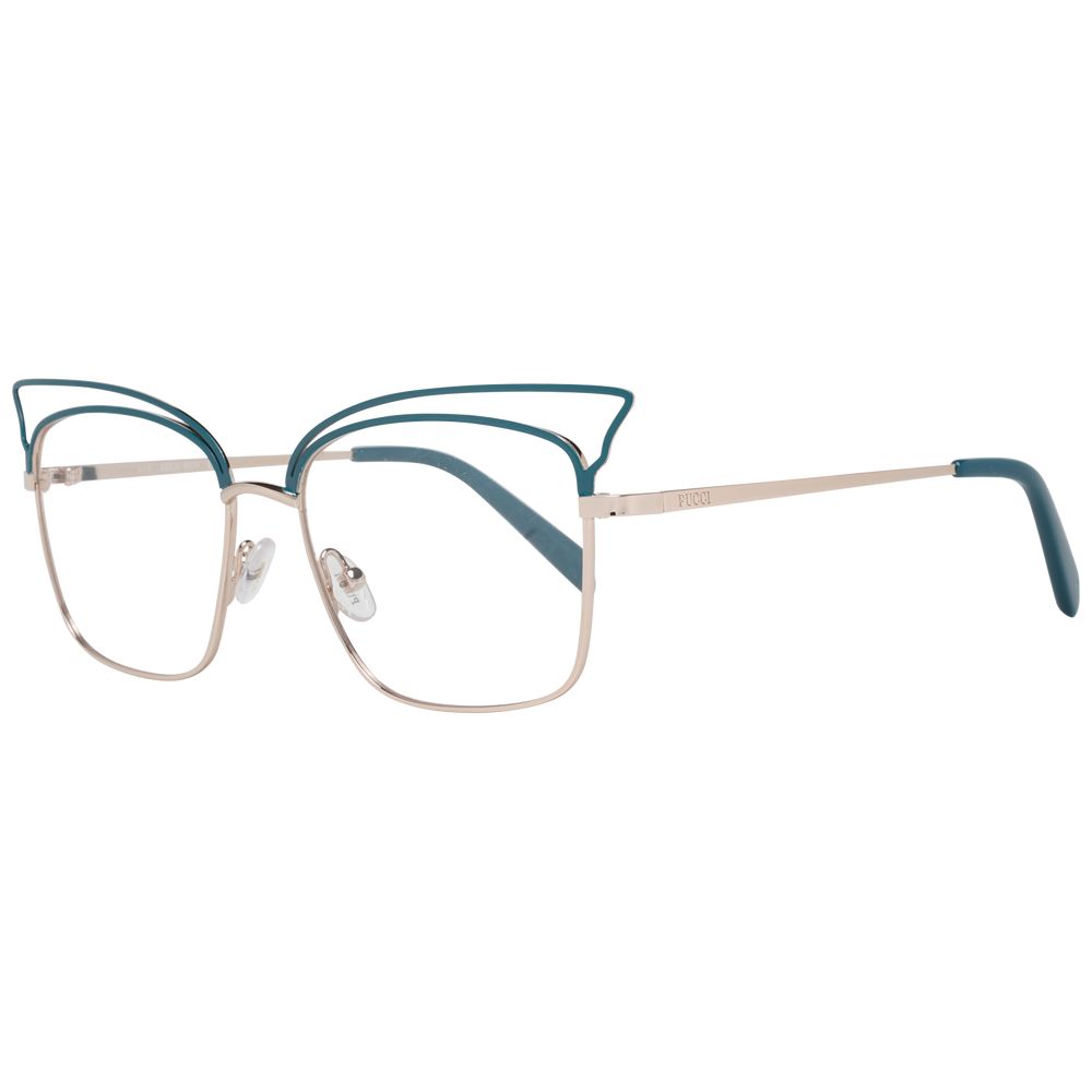 Emilio Pucci Turquoise Metal Glasses Women's (Frames)