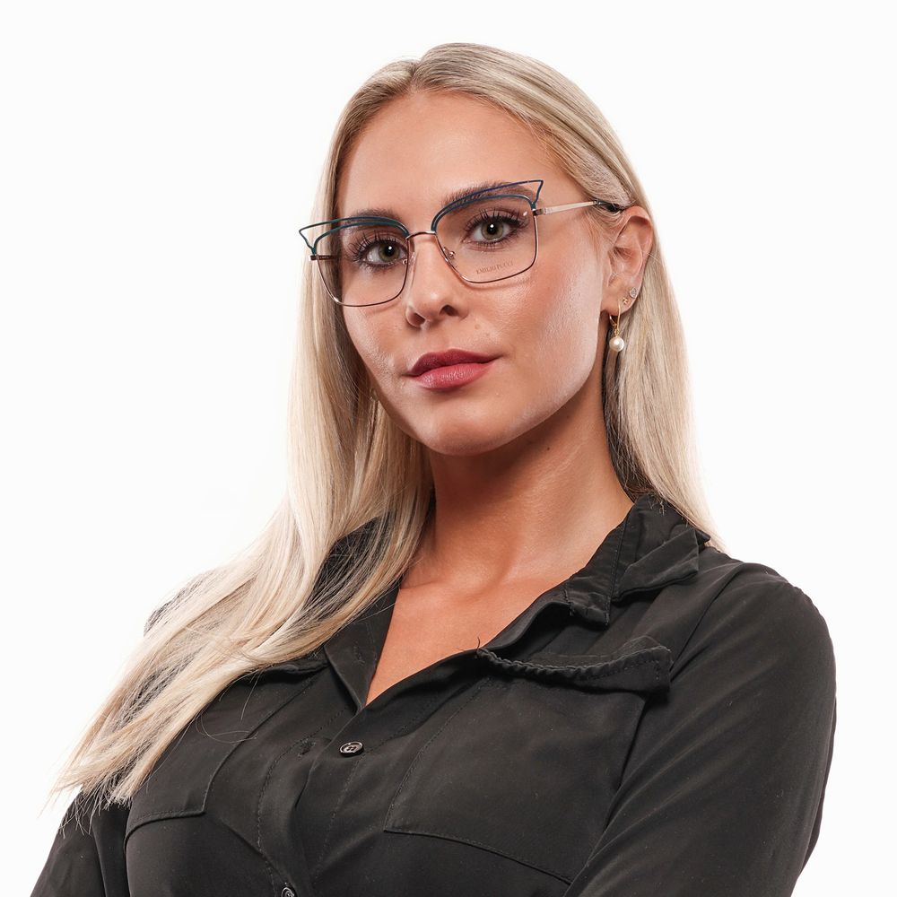 Emilio Pucci Turquoise Metal Glasses Women's (Frames)