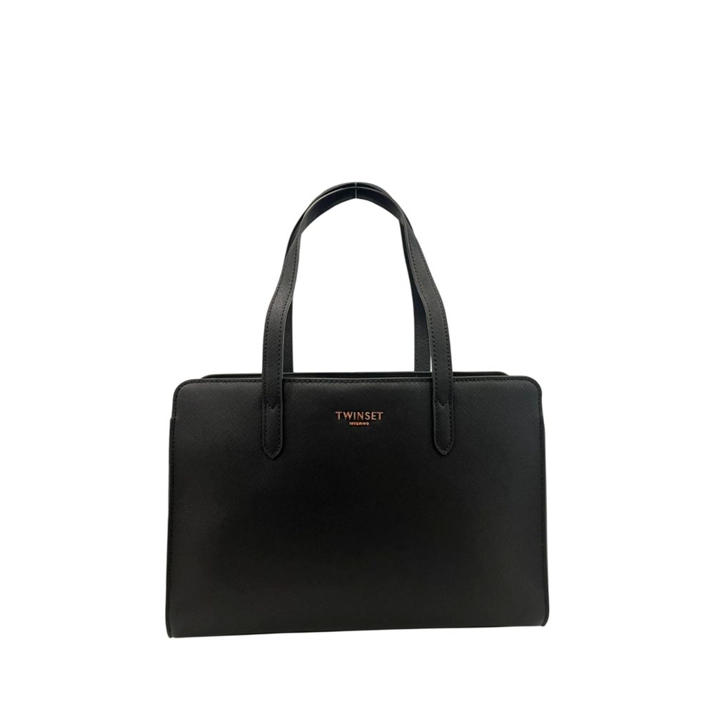 Twinset Black PU Women Shoulder Women's Bag