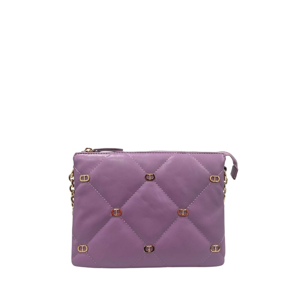 Twinset Purple Faux Leather Women Crossbody Women's Bag