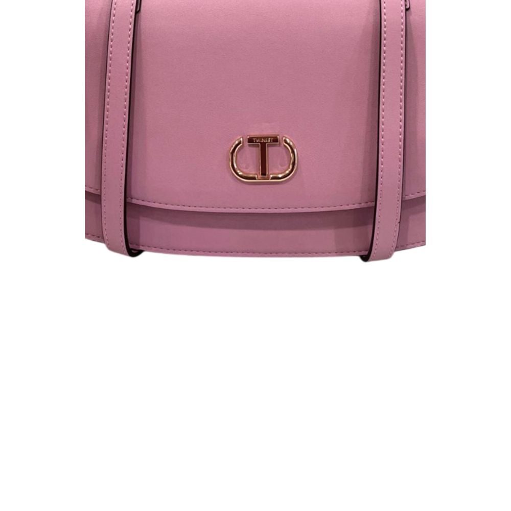 Twinset Pink PU Women Shoulder Women's Bag