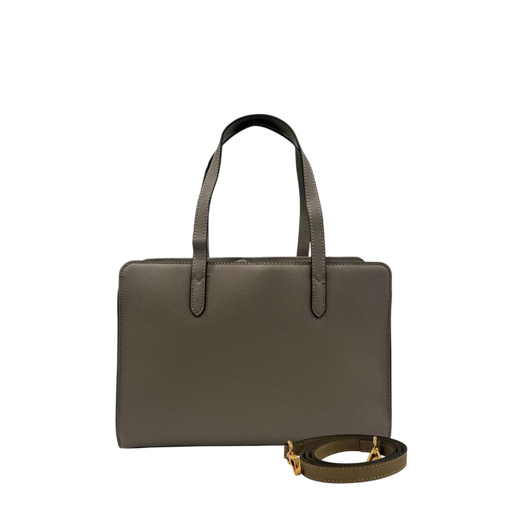Twinset Grey PU Women Shoulder Women's Bag