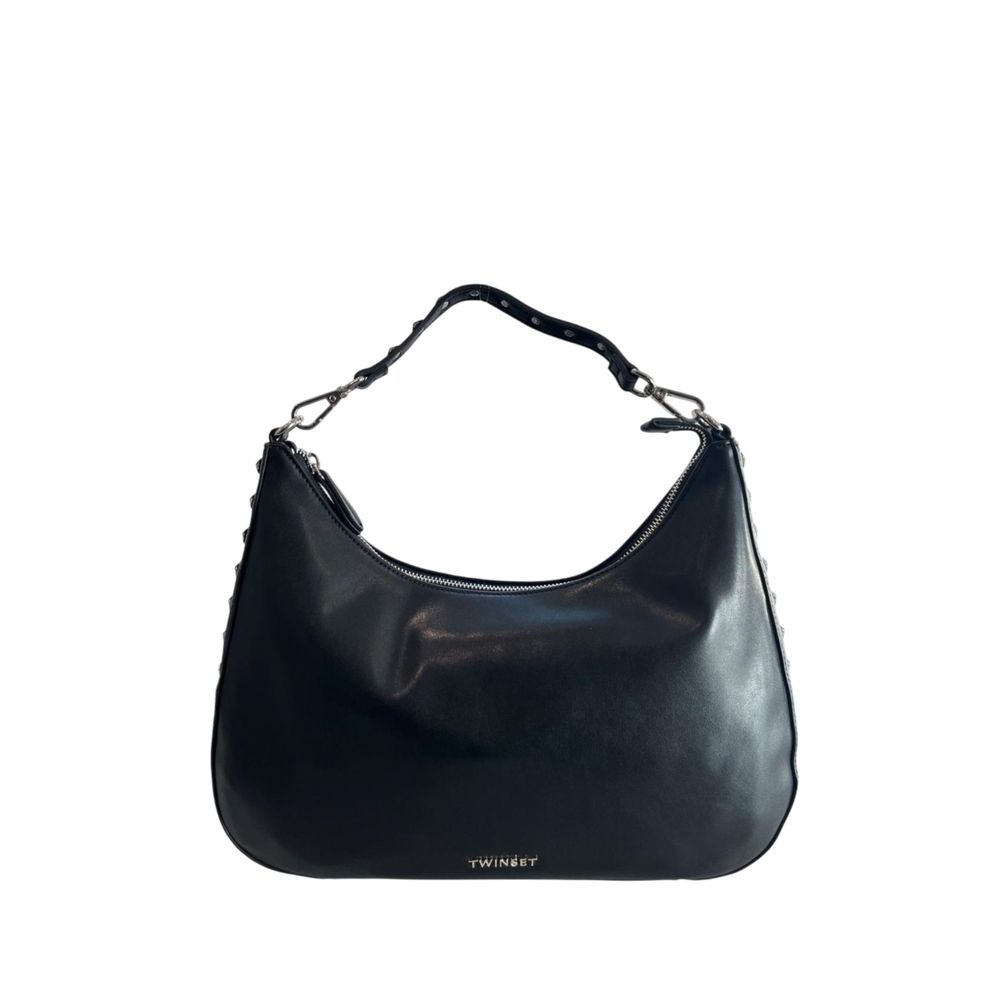 Twinset Black PU Women Shoulder Women's Bag