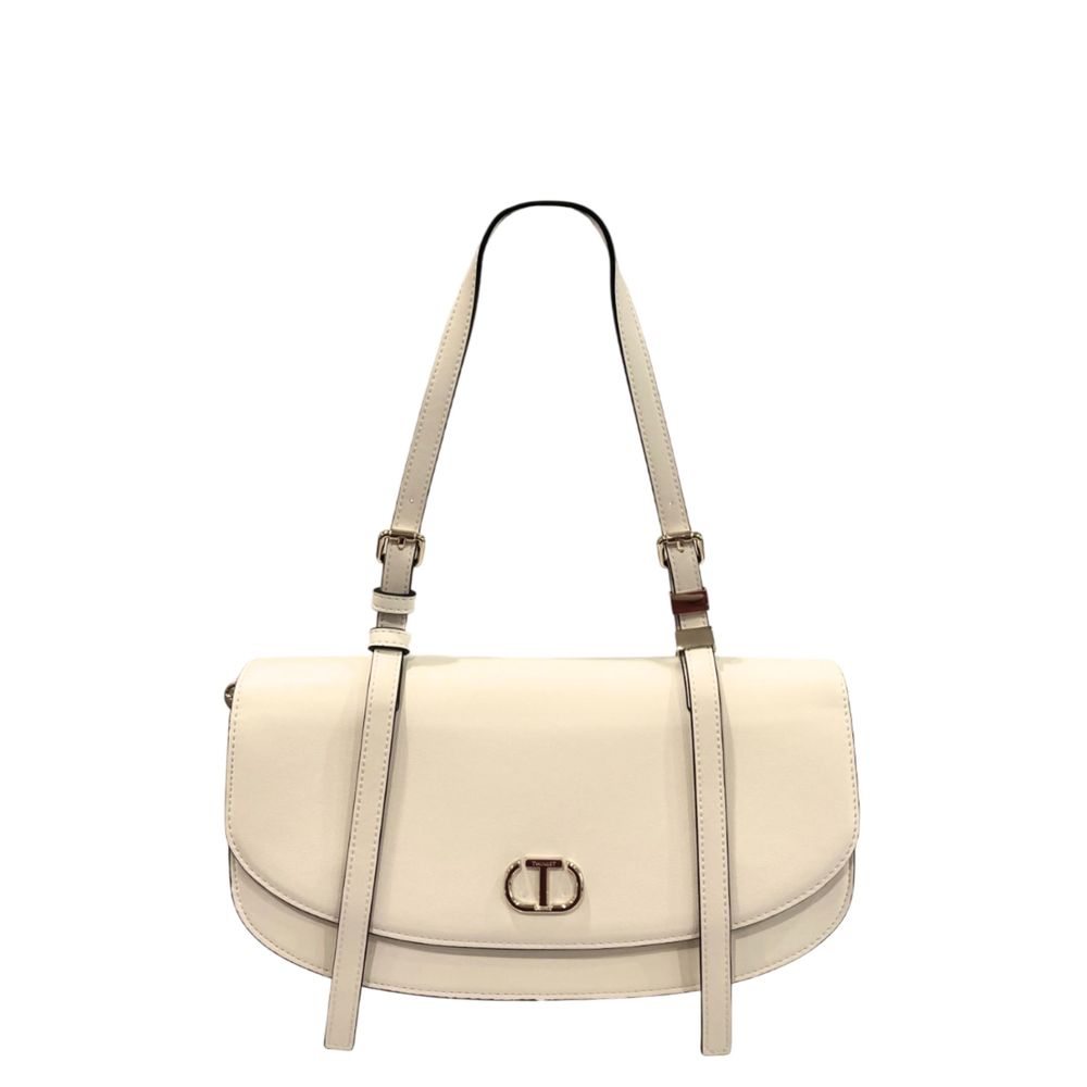 Twinset White PU Women Shoulder Women's Bag